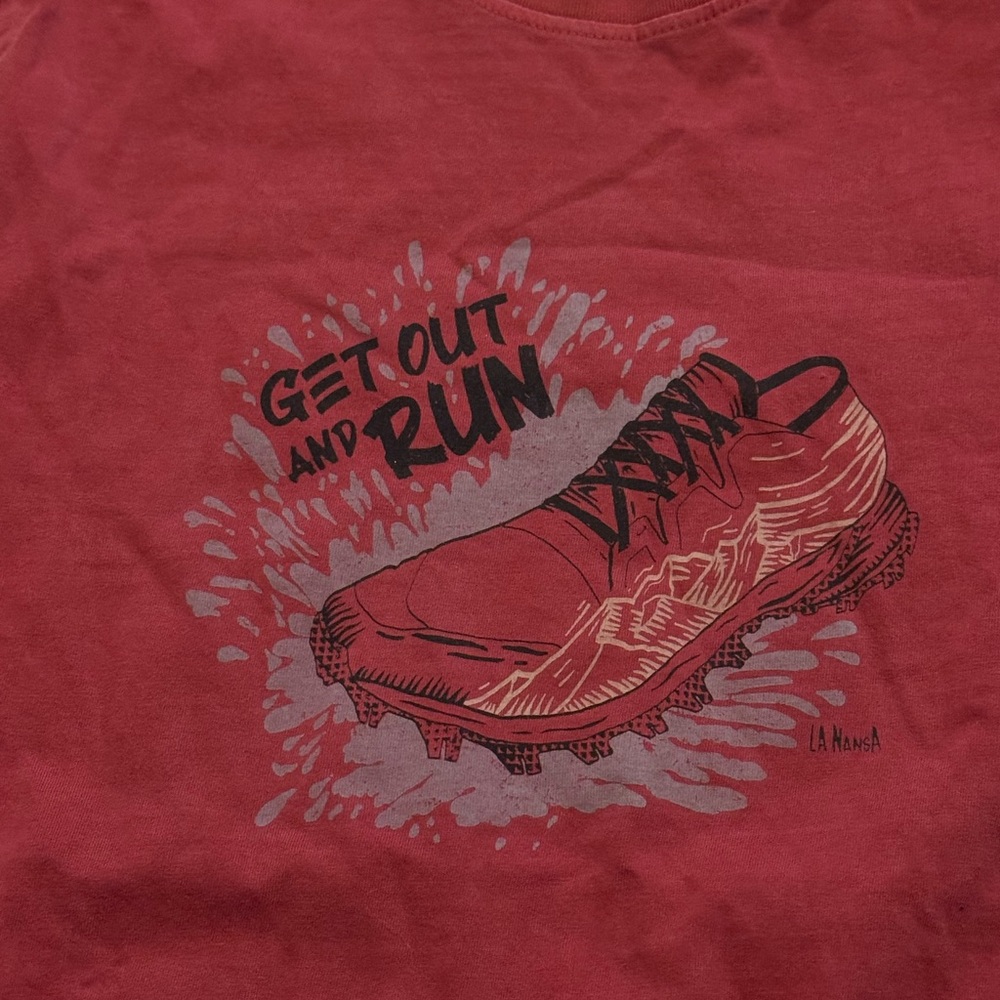 'Get Out and Run' Graphic Tee La Nansa top size m